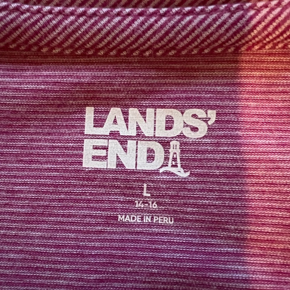 Lands' End Women's Raspberry/Purple Sleeveless Top - Picture 3 of 6
